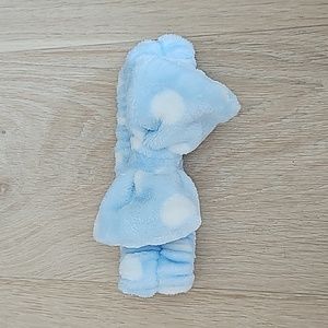 NWOT Blue and white polkadot bow headband